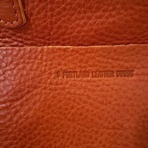 Portland Leather Goods Orange Leather Crossbody Bag
